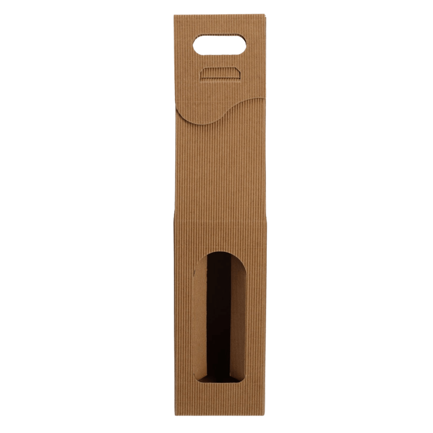 Weinträger mit Sichtfenster – Recyceltem Karton, für 0,5 l / 0,7 l Flaschen