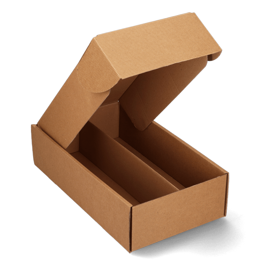 Weinverpackung für 2 Flaschen – recycelter Karton 0,5 l / 0,7 l