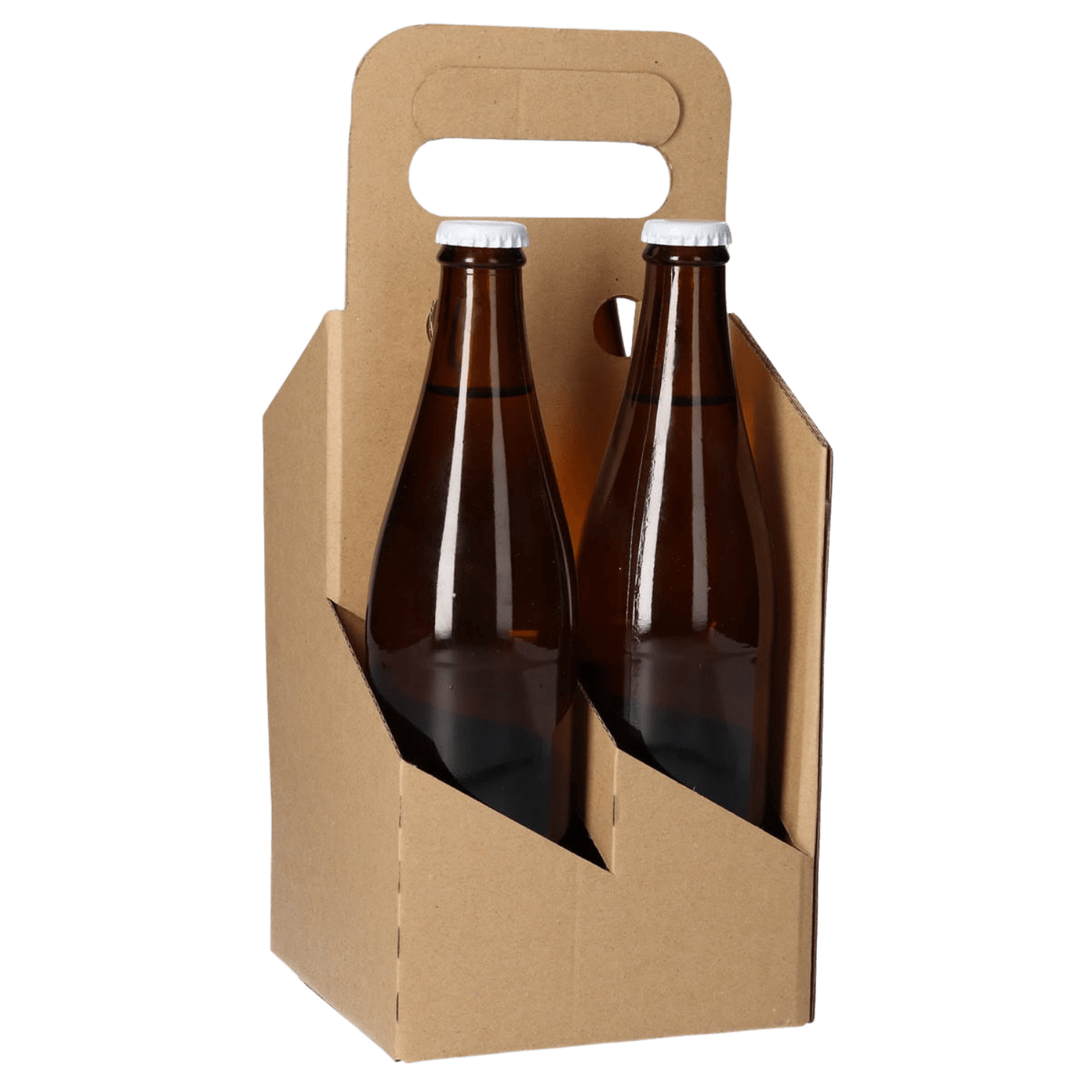 4er Bierträger aus Karton (Flaschenträger)– für 0,33 l und 0,5 l Flaschen