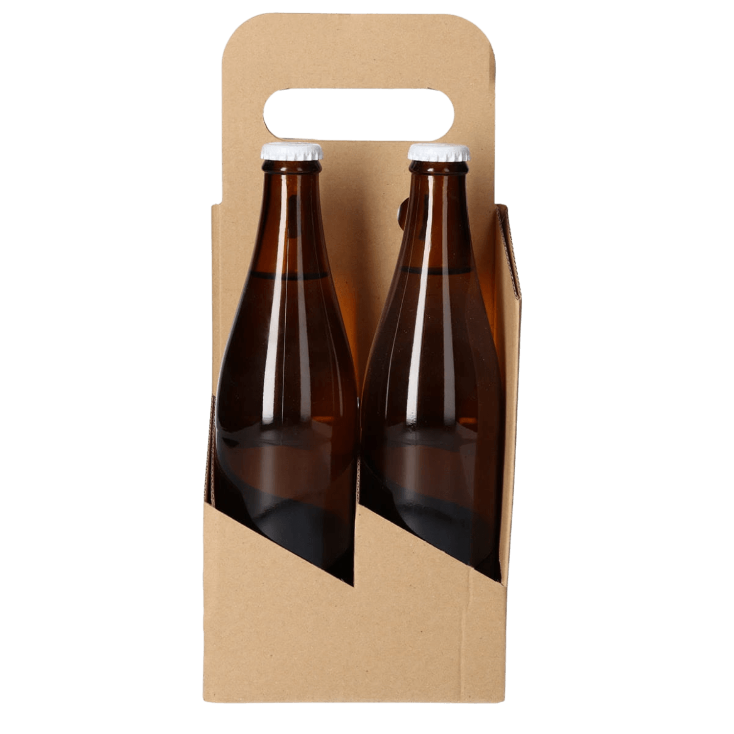 4er Bierträger aus Karton (Flaschenträger)– für 0,33 l und 0,5 l Flaschen