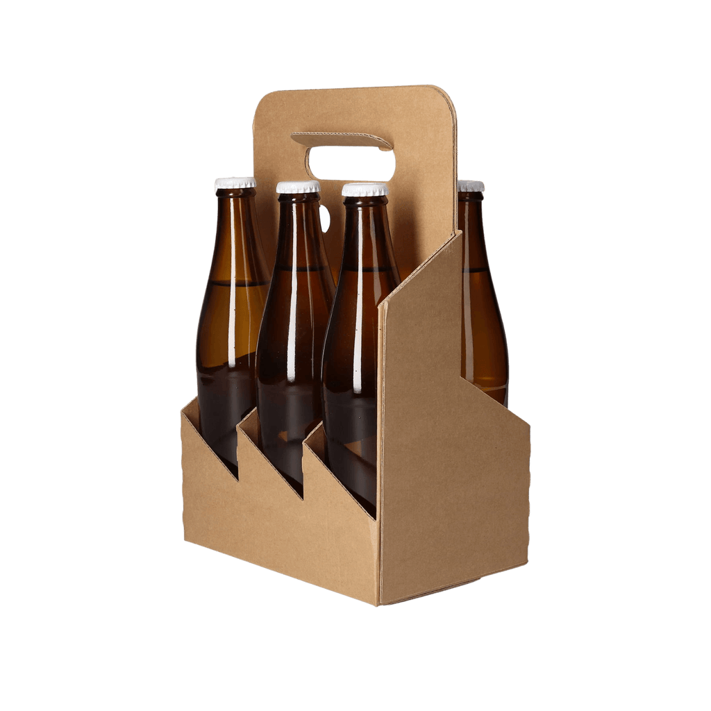 6er Bierträger – Flaschenträger aus Karton, für 0,33l / 0,5l Flaschen