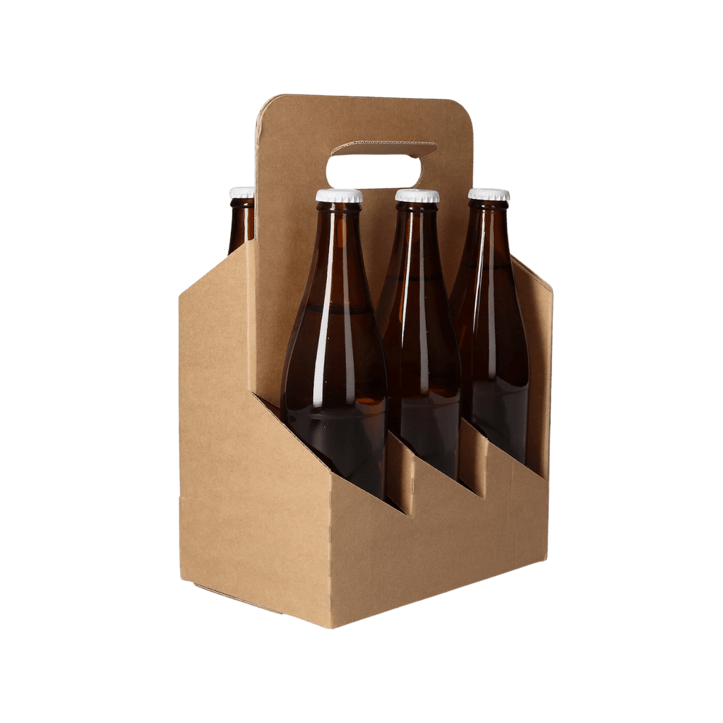 6er Bierträger – Flaschenträger aus Karton, für 0,33l / 0,5l Flaschen