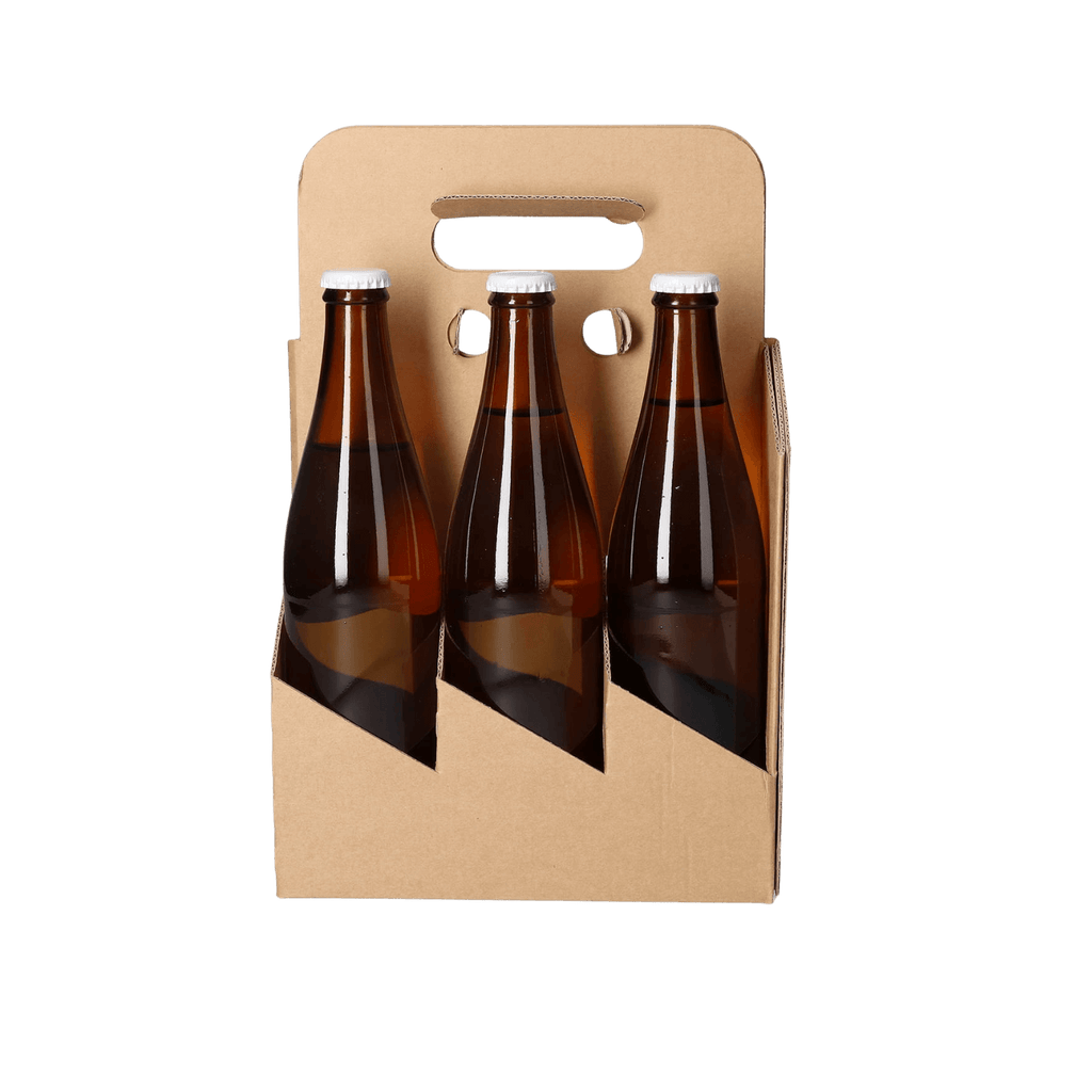 6er Bierträger – Flaschenträger aus Karton, für 0,33l / 0,5l Flaschen