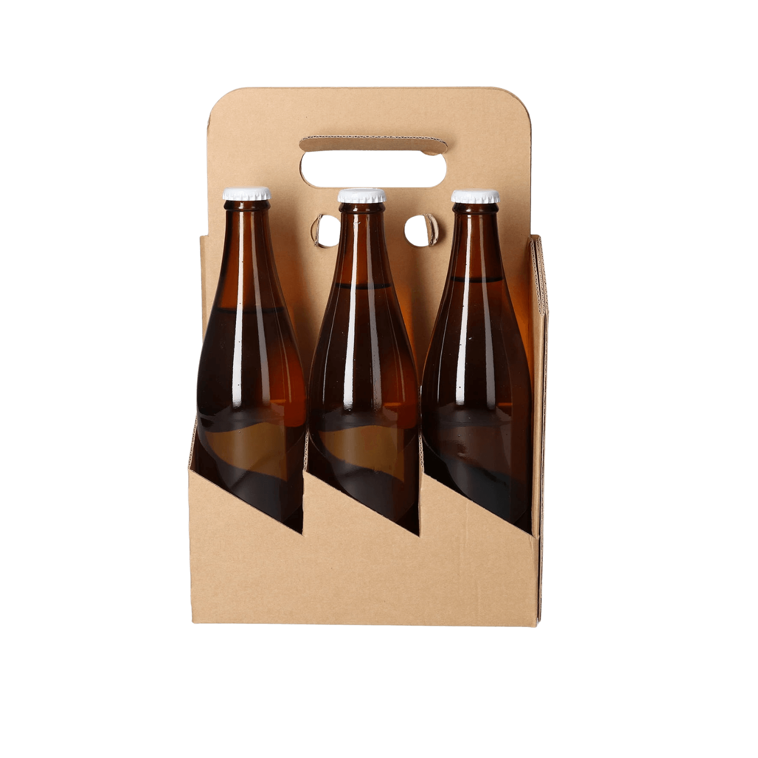6er Bierträger – Flaschenträger aus Karton, für 0,33l / 0,5l Flaschen